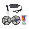 Amazon popular 10 meters IP65 12V low voltage 5050RGB light with 44 key infrared controller LED set